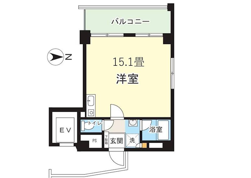 セレニティ湯島 7階 1Rの間取り