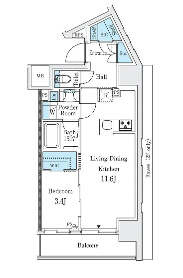 【築浅】プライマル御茶ノ水（旧：リビオメゾン御茶ノ水） 11階 1LDKの間取り