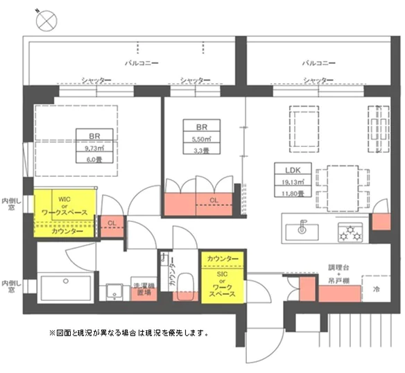 Nifit KOISHIKAWA 1階 2LDKの間取り