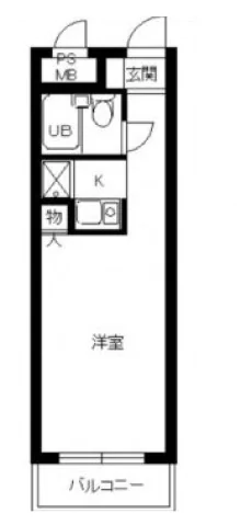スカイコート本郷東大前 1階 1Rの間取り