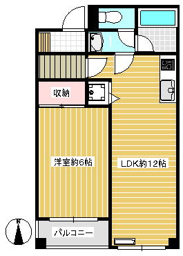 ホームズ目白台 1階 1LDKの間取り