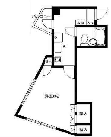 アークパレス千駄木 7階 1Kの間取り