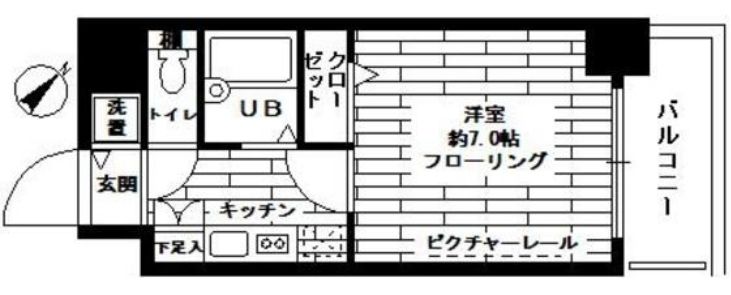 ステージファースト本駒込 3階 1Kの間取り