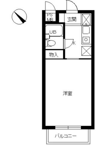 スカイコート本郷東大前 3階 1Rの間取り