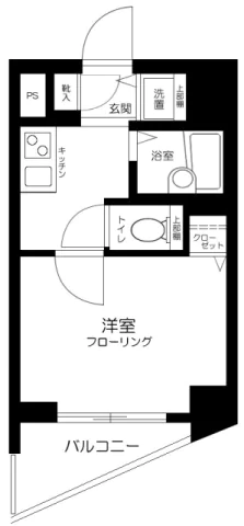 スカイコート後楽園第5 7階 1Kの間取り