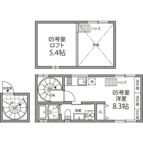 グランエッグス東大前 3階 1Rの間取り
