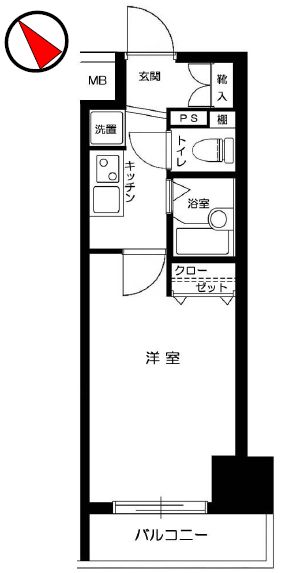 ミリオンプラザ御茶ノ水 8階 1Kの間取り