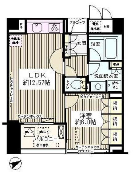 エル・セレーノ西早稲田 1階 1LDKの間取り