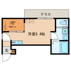 Classy Residence(クラッシーレジデンス) 1階 1Kの間取り