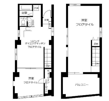 ADX早稲田 5階 2LDKの間取り