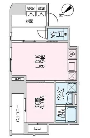 Address千石(アドレス千石) 3階 1LDKの間取り