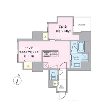 【新築】シュトラーレ本駒込 3階 1LDKの間取り