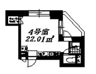 Ｂ－Ｗａｌｌ神保町 5階 1Rの間取り