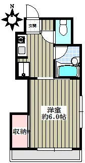 HONGO桜HOUSE（ホンゴウサクラハウス） 2階 1Kの間取り