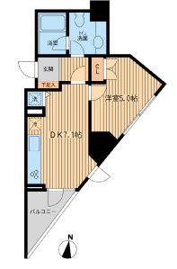 ＫＤＸレジデンス千駄木 9階 1DKの間取り