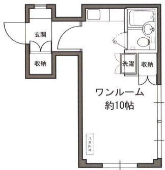 ＭＣ白山ビル 3階 1Rの間取り