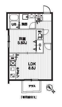 【新築】ＰＡＳＥＯ文京茗荷谷（パセオ文京茗荷谷） 1階 1LDKの間取り