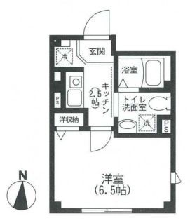 Ｐｉａｒａ本郷 2階 1Kの間取り