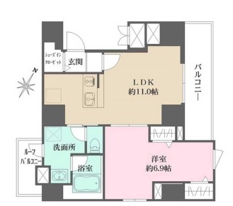 ＷＨＡＲＦ文京茗荷谷 5階 1LDKの間取り