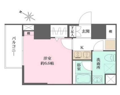 ＷＨＡＲＦ文京茗荷谷 2階 1Rの間取り