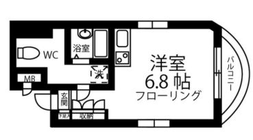 アール・ブリュット白山 1階 1Rの間取り