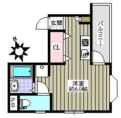 グリーンヒル龍岡 2階 1Rの間取り