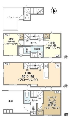 【築浅】Kolet千駄木（コレットセンダギ） 1階 2SLDKの間取り