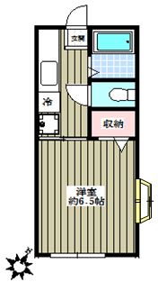 アーバンポートアイ 1階 1Kの間取り