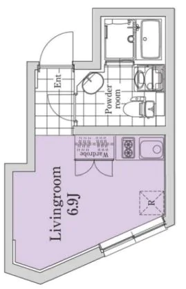 EXAM小石川(エクサム小石川) 5階 1Rの間取り
