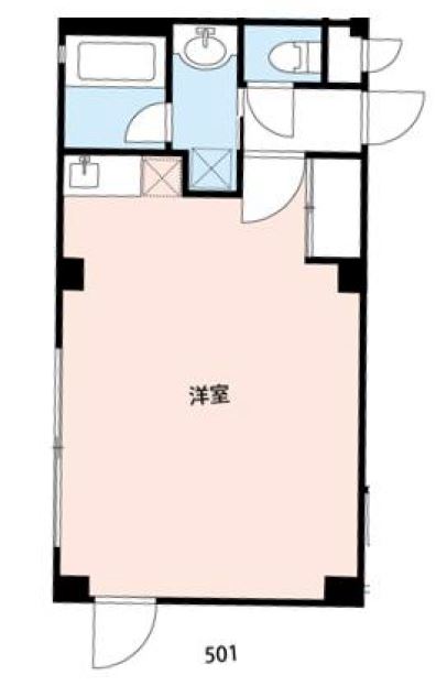 湯島アパートメントハウス 5階 1Rの間取り