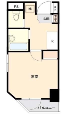 スカイコート本郷東大前第２ 4階 1Kの間取り