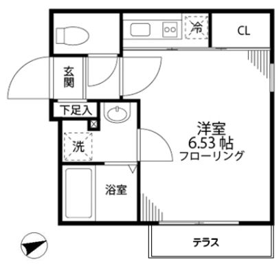 ＭＯＤＵＬＯＲ茗荷谷 1階 1Rの間取り