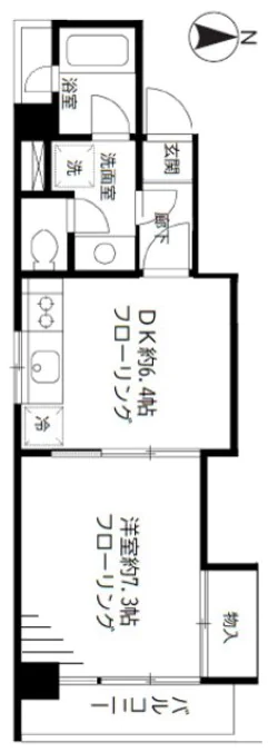 ル・マーシャンド池之端 3階 1DKの間取り