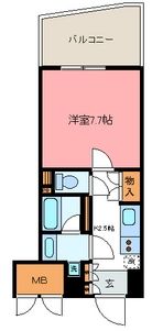 ナーベルお茶の水 7階 1Kの間取り