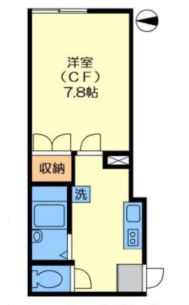 高橋ハウス 1階 1Kの間取り