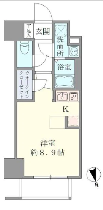 CASA EST CORTA(カーサエストコルタ) 3階 1Rの間取り