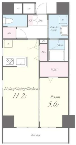 Ｔｅｒｒａｃｅ　Ｔｈｅ　本郷（テラス ザ 本郷） 9階 1LDKの間取り