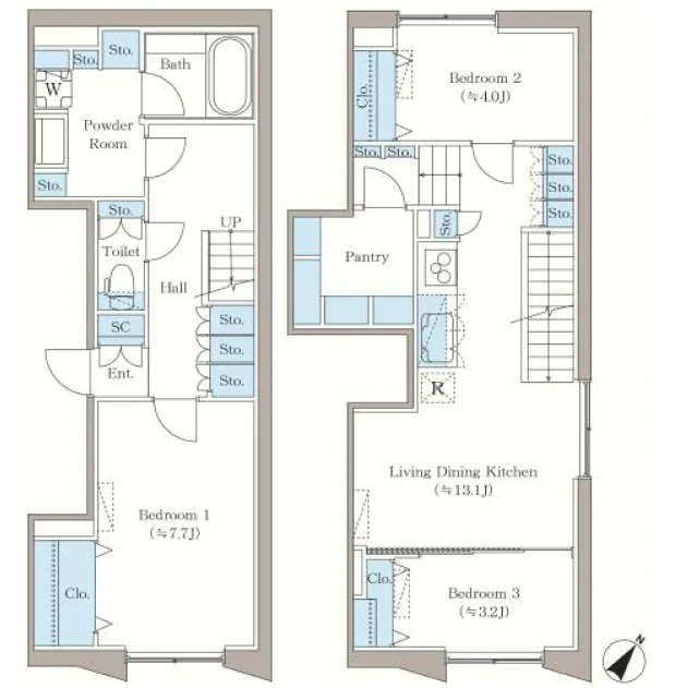 アローズ茗荷谷 5階 3LDKの間取り