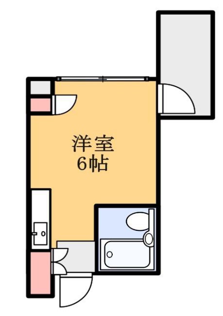すい～とぴあ本郷 3階 1Rの間取り