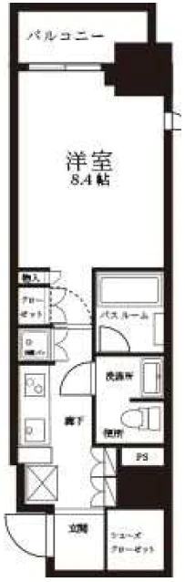 SORALI-UN小日向（ソラリアン小日向） 3階 1Kの間取り