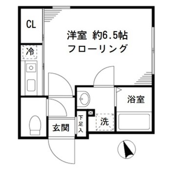 ＭＯＤＵＬＯＲ茗荷谷 2階 1Rの間取り