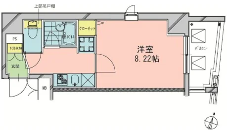 本郷エーワン東大前 3階 1Kの間取り