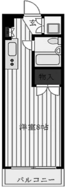 ロイヤルグリーン本郷 11階 1Rの間取り
