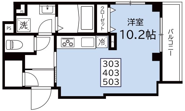 (仮称)田端新町1丁目Project 5階 1LDKの間取り