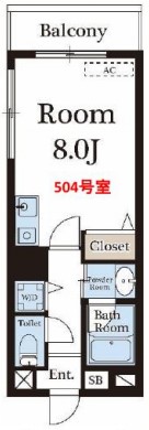 ジュネ本郷 3階 1Rの間取り
