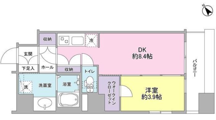 セレーナ文京千石 2階 1LDKの間取り