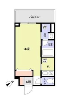 シルバーウッド春日 2階 1Kの間取り