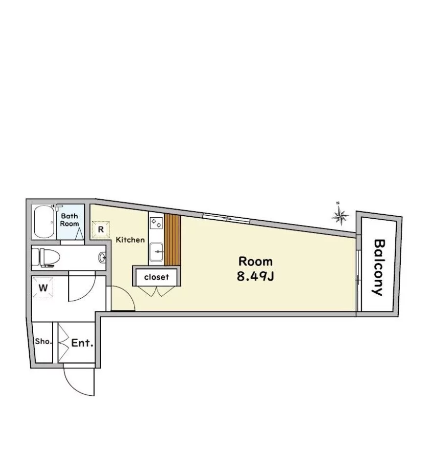ＺＥＳＴＹ江戸川橋【ゼスティ江戸川橋】 4階 1Kの間取り