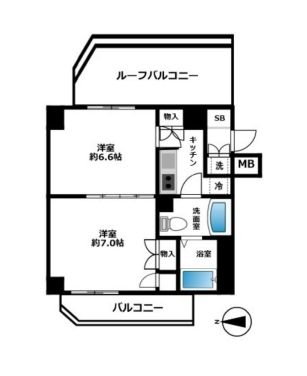 ＡＸＡＳ白山【アクサス白山】 5階 2Kの間取り