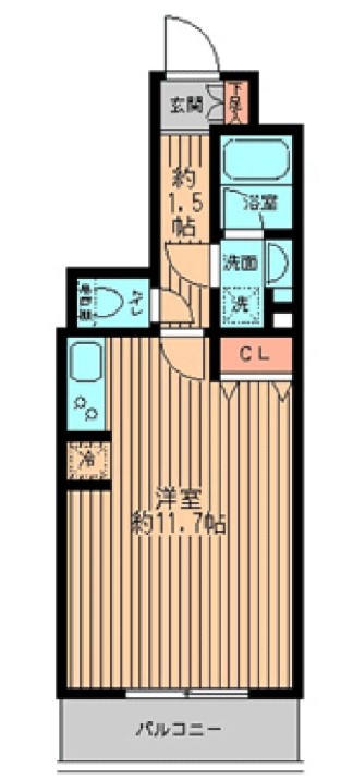 レガーロ御茶ノ水Ⅱ 10階 1Rの間取り